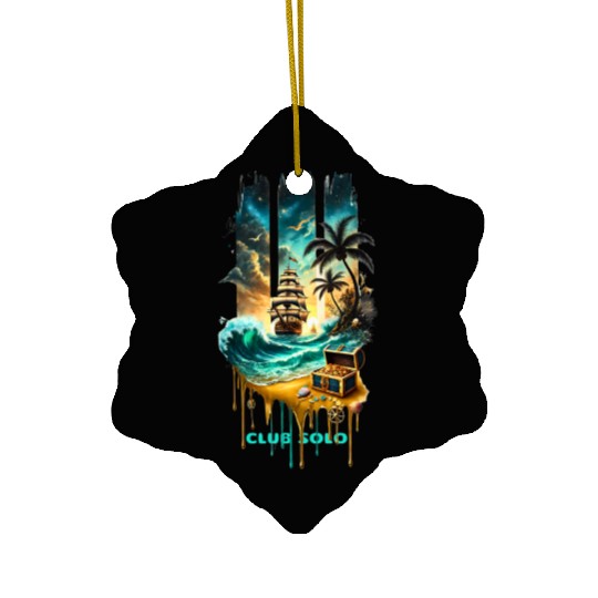 Midnight Sails Ceramic Ornaments