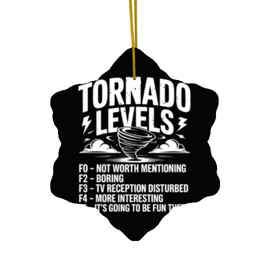 Tornado Levels Meteorology Storm Chasing Ceramic Ornaments