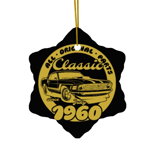 65th birthday Musclecar - Classic since 07/1960 Ceramic Ornaments