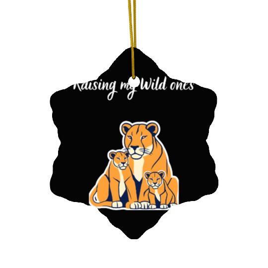 Raising My Wild Ones Mother's Day Ceramic Ornaments