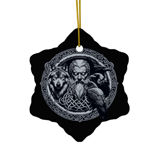 Viking Warrior Man Odin Thor Norman Walhalla Ceramic Ornaments