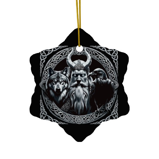 Viking Warrior Man Odin Thor Norman Walhalla Ceramic Ornaments