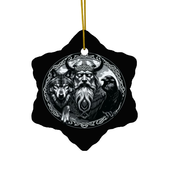 Viking Warrior Man Odin Thor Norman Walhalla Ceramic Ornaments