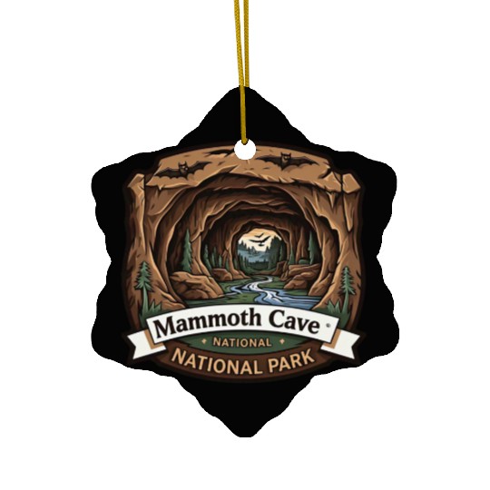 Mammoth Cave National Park Kentucky USA Logo Ceramic Ornaments
