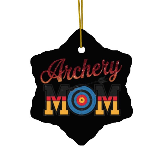 Archery Mom - Bullseye Mom Ceramic Ornaments