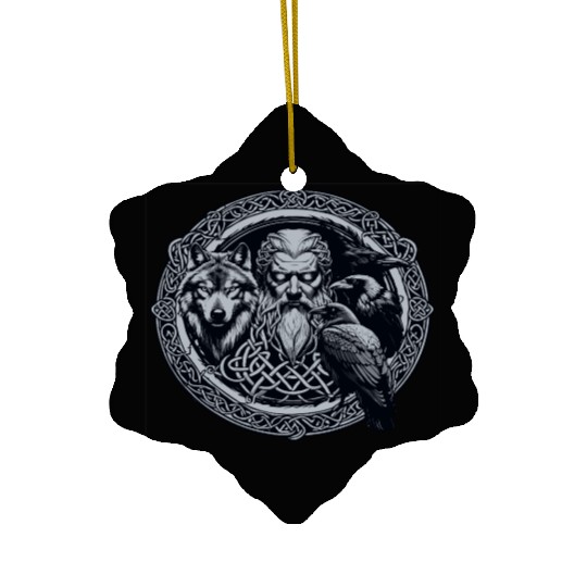 Viking Warrior Man Odin Thor Norman Walhalla Ceramic Ornaments