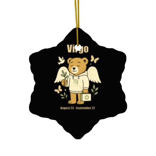 Virgo Bear Ceramic Ornaments