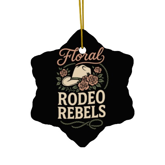 Soft Cowgirl Floral Rodeo Western Aesthetic Horse Ceramic Ornaments