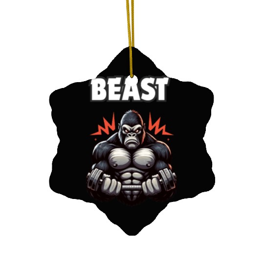 Beast Gym Gorilla – Motivational Ceramic Ornaments"