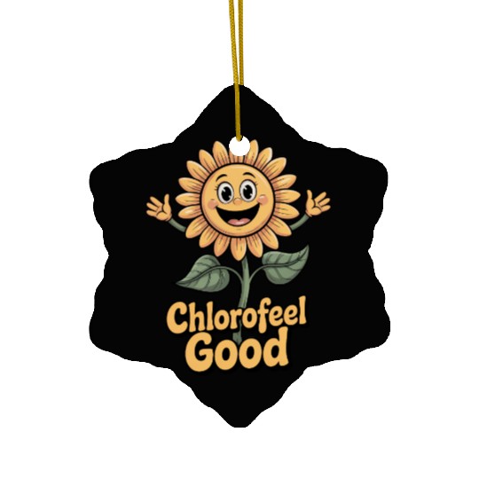 Chlorofeel Good Funny Plant Biology Teacher Ceramic Ornaments