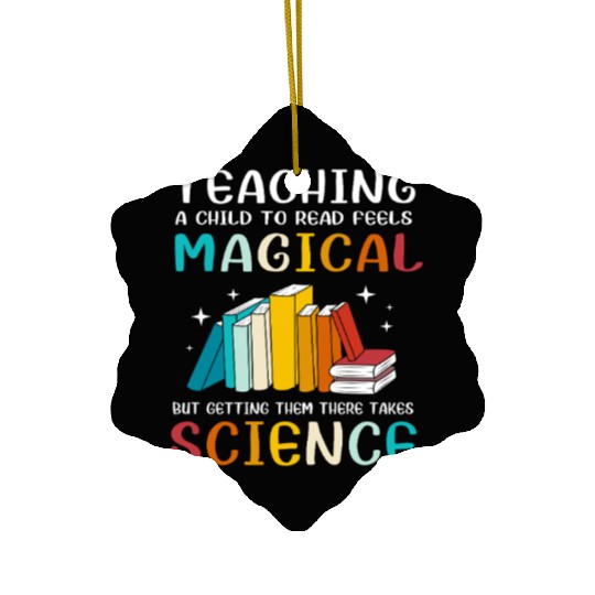 Reading Teacher Bookworm Read Books Ceramic Ornaments