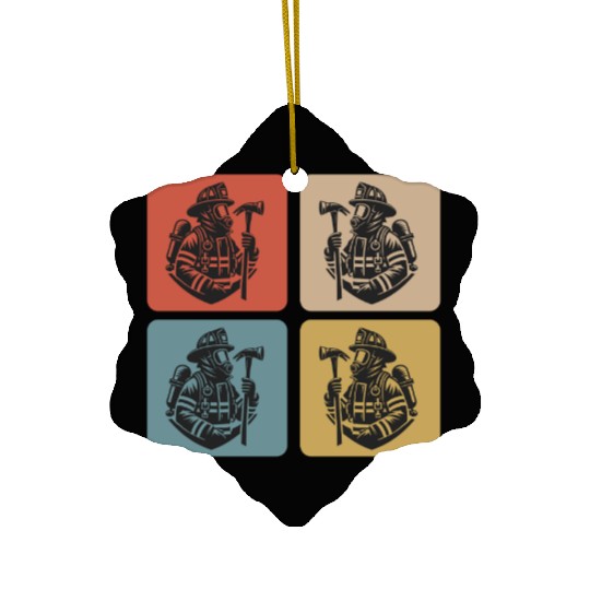 Fire Brigade - Heroes In Action Ceramic Ornaments