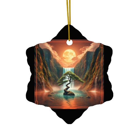 Harmonious Night 8 Ceramic Ornaments