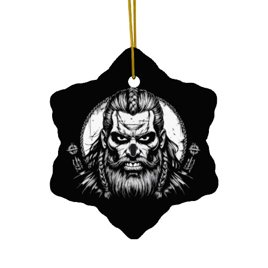 Viking Warrior Man Odin Thor Norman Walhalla Ceramic Ornaments