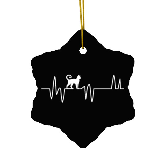 Cat Heartbeat Ceramic Ornaments Cute Kids Men Women Cat Lover