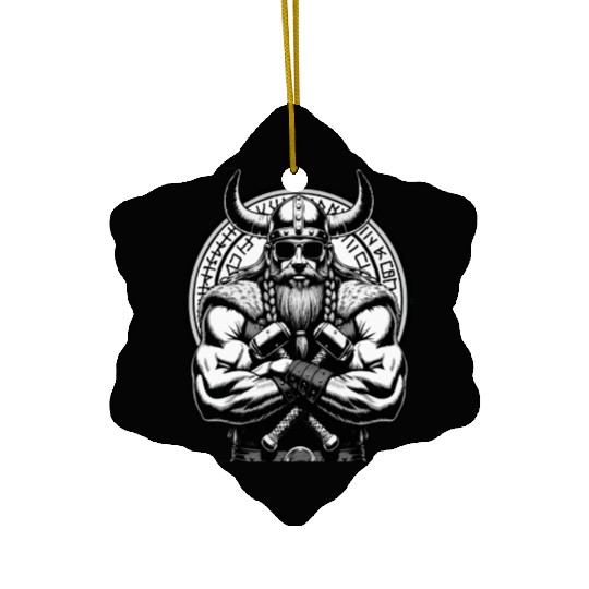 Viking Warrior Man Odin Thor Norman Walhalla Ceramic Ornaments