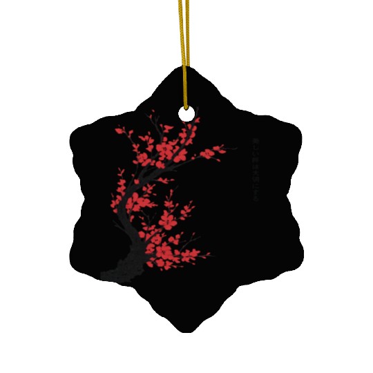 Cherry Blossom Tree – Japanese Sakura Minimalist I Ceramic Ornaments