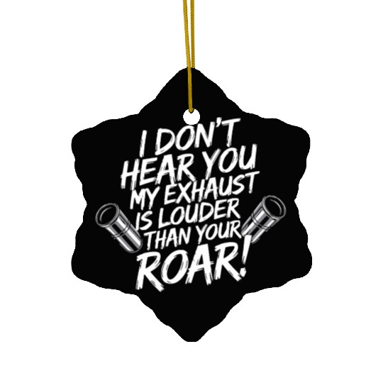 Loud Exhaust Biker – Ride Hard, Hear Nothing Ceramic Ornaments