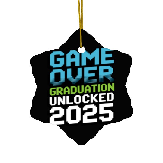 Game Over – Graduation Unlocked 2025 Ceramic Ornaments Gift
