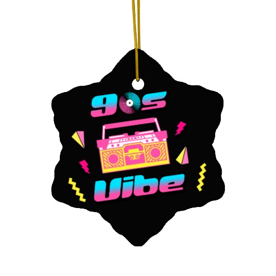 90s Vibe Retro Nostalgia Boombox Ceramic Ornaments