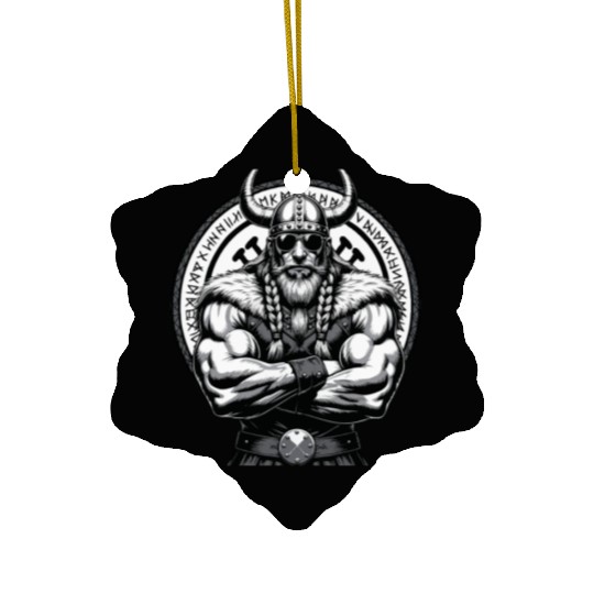 Viking Warrior Man Odin Thor Norman Walhalla Ceramic Ornaments