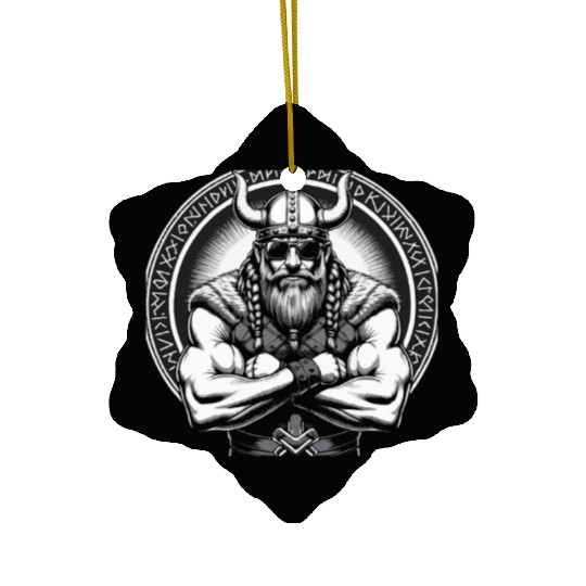 Viking Warrior Man Odin Thor Norman Walhalla Ceramic Ornaments