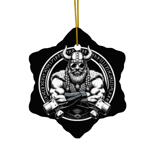 Viking Warrior Man Odin Thor Norman Walhalla Ceramic Ornaments