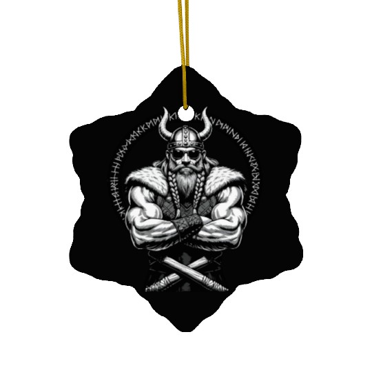 Viking Warrior Man Odin Thor Norman Walhalla Ceramic Ornaments