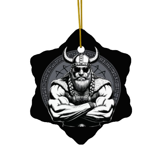 Viking Warrior Man Odin Thor Norman Walhalla Ceramic Ornaments