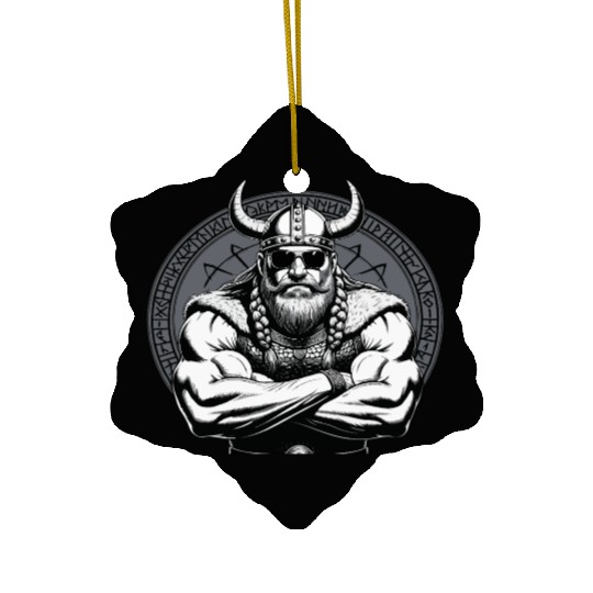 Viking Warrior Man Odin Thor Norman Walhalla Ceramic Ornaments