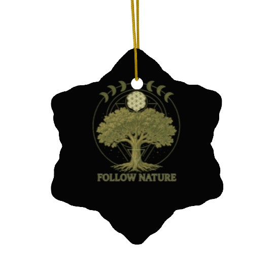 Follow Nature Tree of Life Ceramic Ornaments