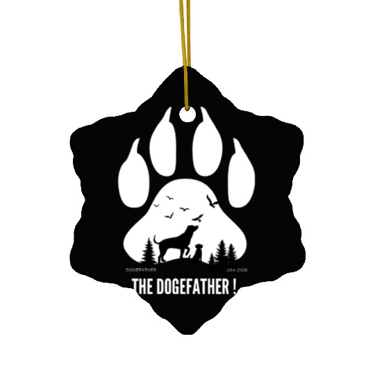 The Dogfather T-Shir Ceramic Ornaments