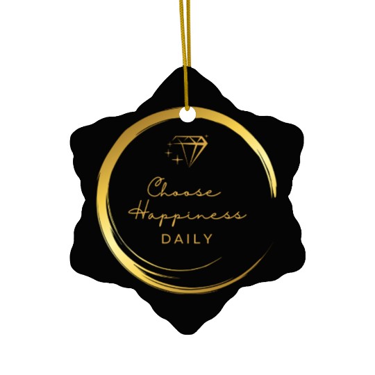 Choose Happiness Luxury Design - Gold Empowerment Ceramic Ornaments