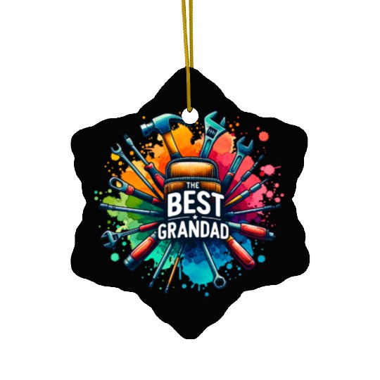 Best Grandad Ever tools design Ceramic Ornaments
