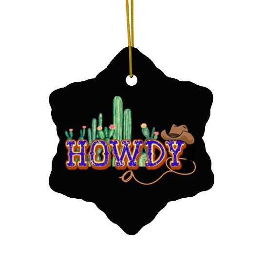 HOWDY! Ceramic Ornaments