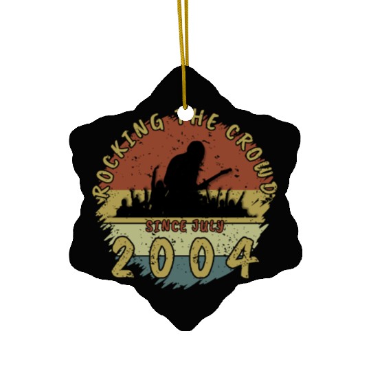 21st Birthday Rocking the crowd GIT 07/2004 Ceramic Ornaments