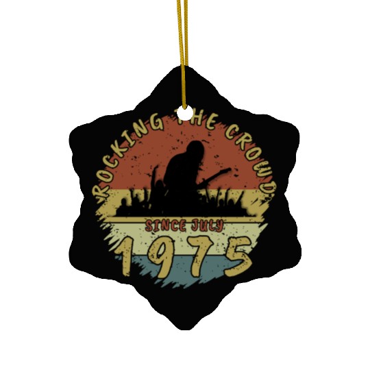 50th Birthday Rocking the crowd GIT 07/1975 Ceramic Ornaments