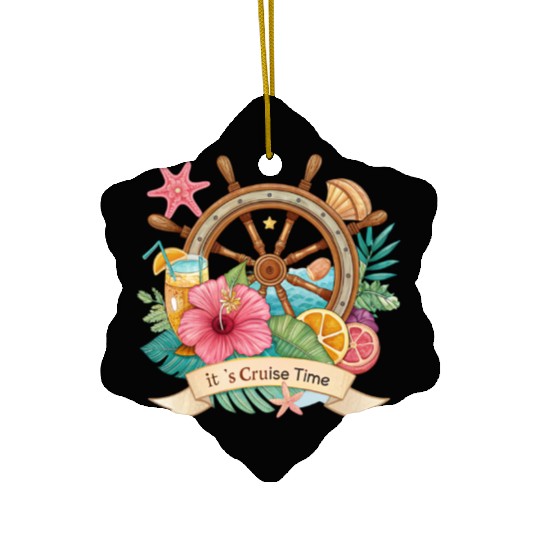 It is Cruise Time Cruise Ship Ceramic Ornaments