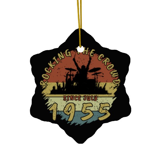 70th Birthday Rocking the crowd DRM 07/1955 Ceramic Ornaments