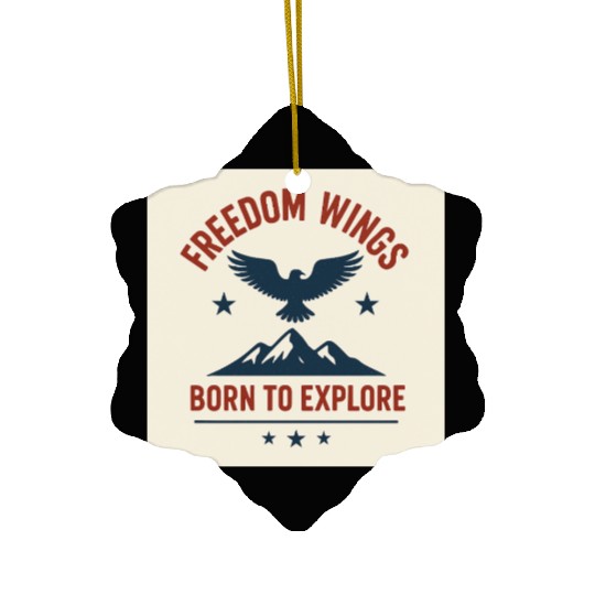 “United & Free – American Spirit” Ceramic Ornaments