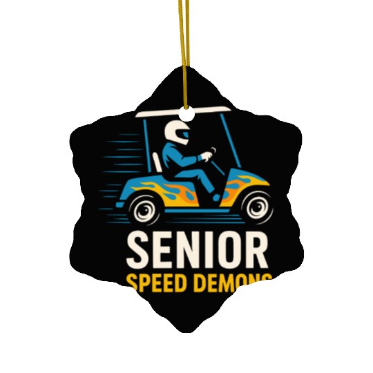 Golf Cart Life Senior Humor Retirement Ride Ceramic Ornaments