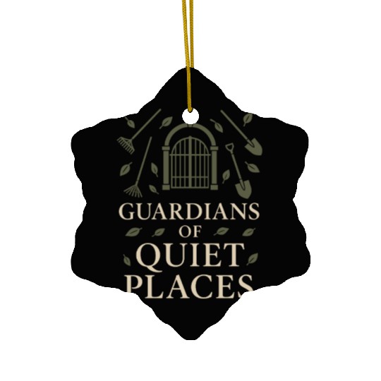 Cemetery Worker Groundskeeper Graveyard Memorial Ceramic Ornaments