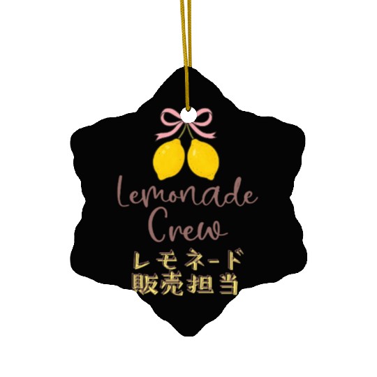 Lemonade Crew Coquette Bow Ceramic Ornaments
