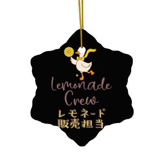 Lemonade Crew Kawaii Goose Ceramic Ornaments