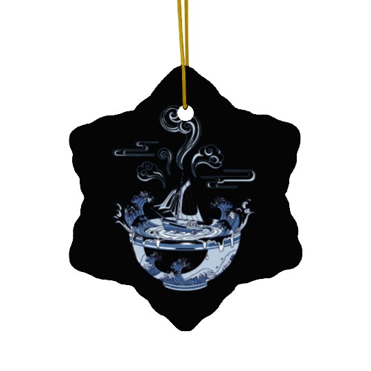 Storm in a Teacup - Nautical Art Ceramic Ornaments