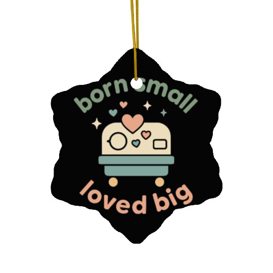 NICU Sibling Preemie Big Brother Big Sister Ceramic Ornaments