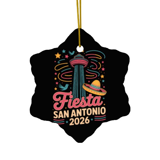 Funny San Antonio 2026 Fiesta Cinco De Mayo Tex Ceramic Ornaments