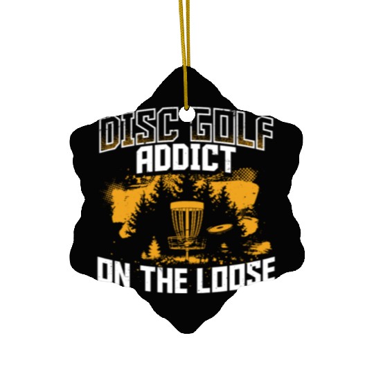 Disc Golf Ultimate Frisbee Ceramic Ornaments