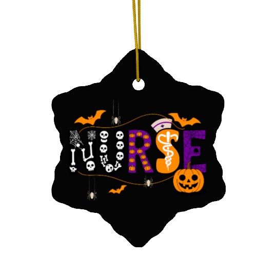 Halloween Nurse Ceramic Ornaments