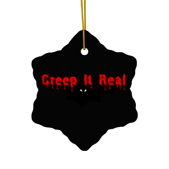 Creep It Real – Halloween Bat Design Ceramic Ornaments